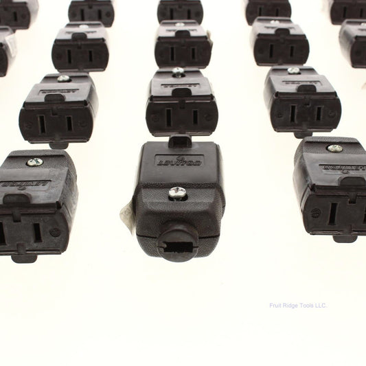 20 Leviton Brown Straight Blade Polarized Connector Plugs Nema 1-15 15A 125V 102