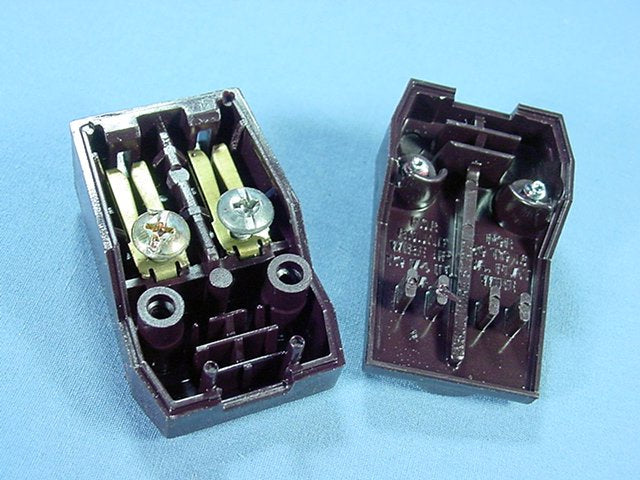 Leviton 102-66 Brown 15A 1-15 Straight Blade Connector Plug Nema 1-15R 125V