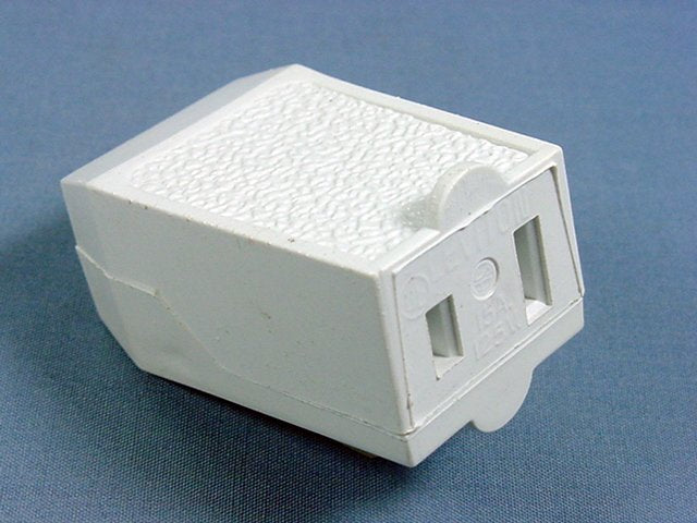Leviton 102-662-W White 15A Straight Blade Connector Plug Nema 1-15R 125V
