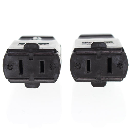 Leviton 102-P Brown Straight Blade Connector Plugs NEMA 1-15R Bulk 15A 2-Pack