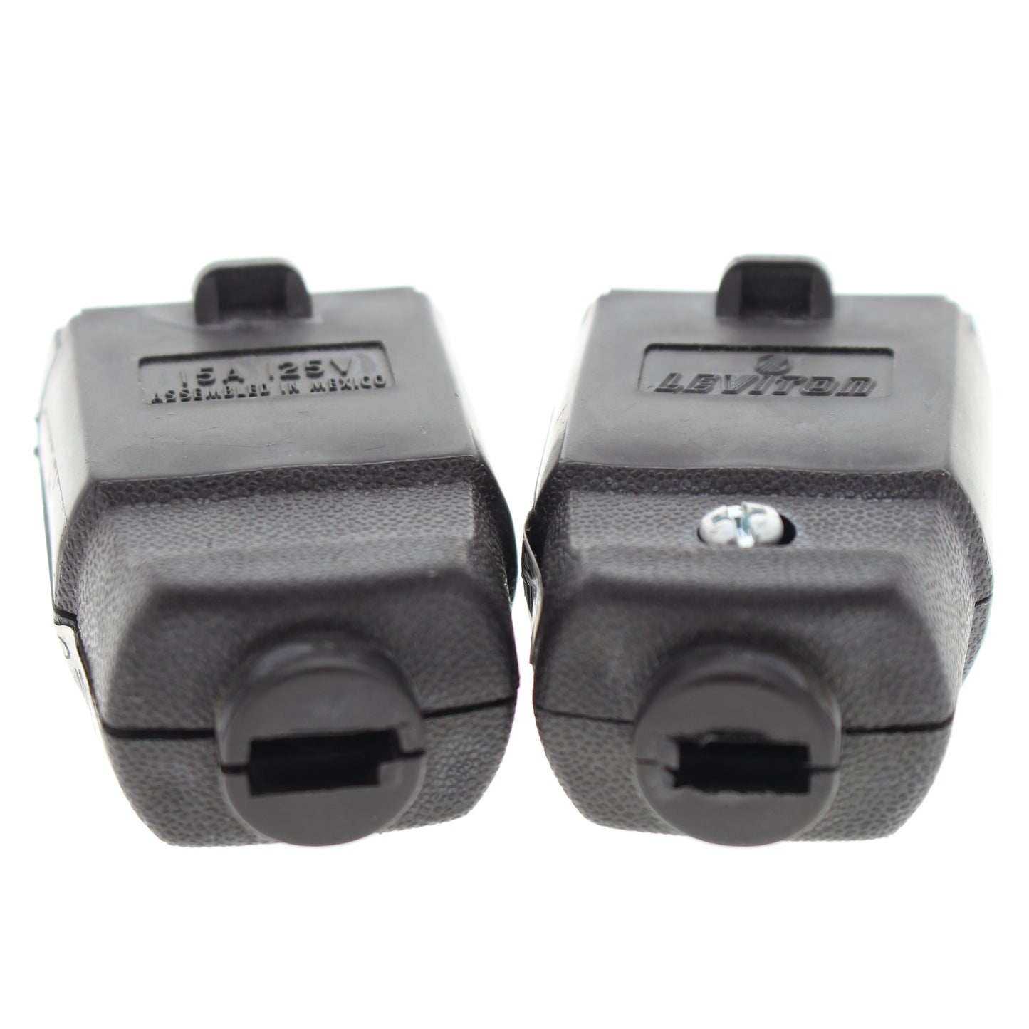 Leviton 102-P Brown Straight Blade Connector Plugs NEMA 1-15R Bulk 15A 2-Pack
