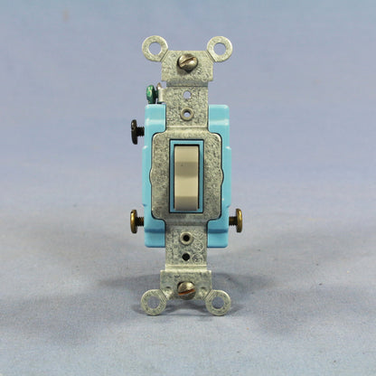 Leviton 1103-2GY Gray Industrial Grade Toggle Wall Light Switch 3-Way 15A Bulk