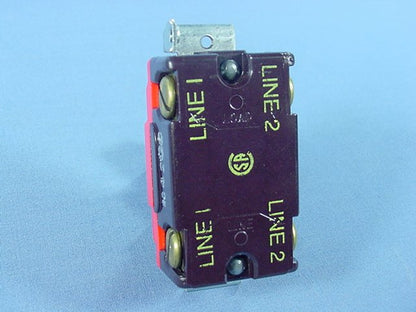 Leviton 1122-SS Brown Industrial Short Strap Toggle Wall Light Switch 2-POLE 20A