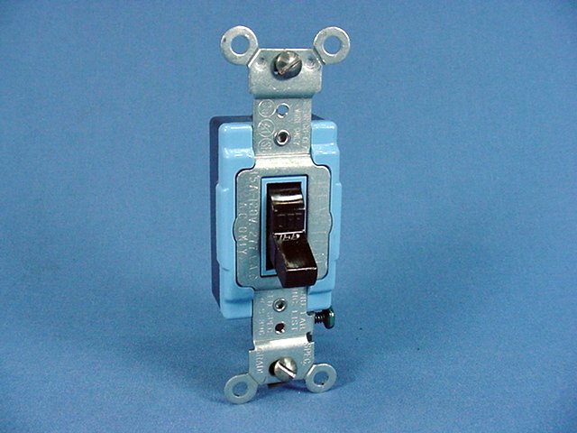 Leviton 1201-2 Brown Industrial Single Pole Toggle Wall Light Switch 15A Bulk
