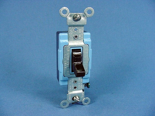 Leviton 1201-2 Brown Industrial Single Pole Toggle Wall Light Switch 15A Bulk