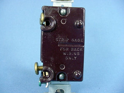 Leviton 1201-2 Brown Industrial Single Pole Toggle Wall Light Switch 15A Bulk