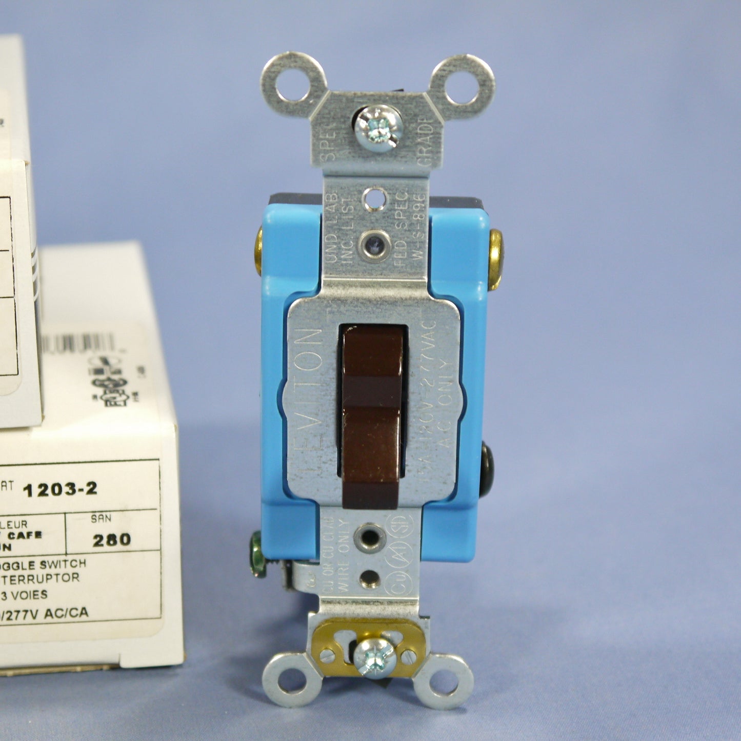 Leviton 1203-2 Brown Industrial Grade 3-Way Toggle Wall Light Switches 15A 10pcs
