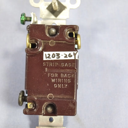 Leviton 1203-2GY Gray Industrial Grade 3-Way Toggle Wall Light Switch 15A Bulk