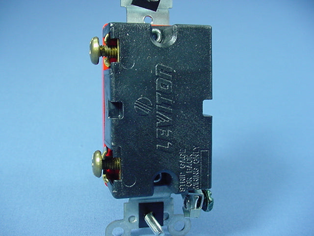 Leviton 1221-2A Almond Industrial Grade Single Pole Toggle Wall Light Switch 20A