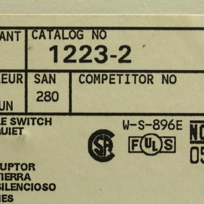 Leviton 1223-2 Brown Industrial 3-Way Toggle Wall Light Switch 20A 120/277V 10pc
