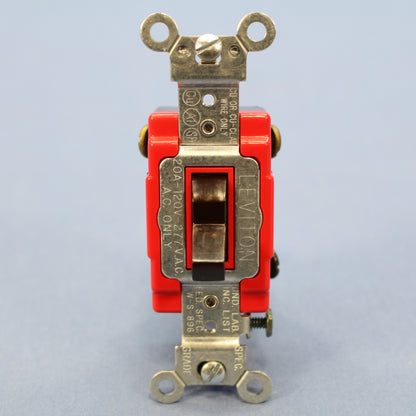 Leviton 1223-2 Brown 3-Way Toggle Light Switch 20A Industrial Grade Boxed