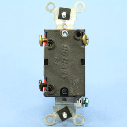Leviton 1223-2 Brown Industrial Grade 3-Way Toggle Light Switch 20A Boxed
