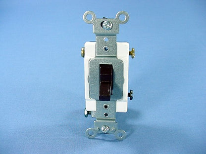 Leviton 1223-S Brown Industrial Grade 3-Way Toggle Wall Light Switch 20A Bulk