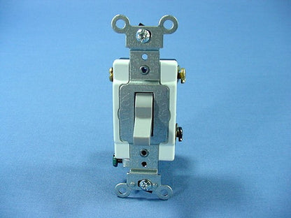 Leviton 1223-SGY Gray Industrial Grade 3-Way Toggle Wall Light Switch 20A Bulk