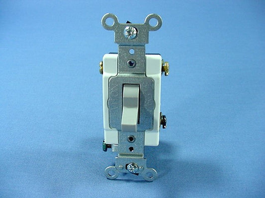 Leviton 1223-SGY Gray Industrial Grade 3-Way Toggle Wall Light Switch 20A Bulk