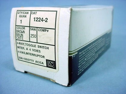 Leviton 1224-2 Brown Industrial 4-WAY Toggle Wall Light Switch 20A