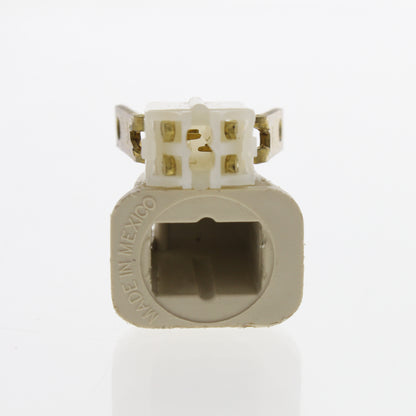 Leviton Residential Straight Blade Connector Plug 1-15P Non-Polarized 10A 123-I