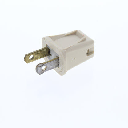 Leviton 123-I Ivory 10A Residential Straight Blade 1-15 Connector Polarized Plug