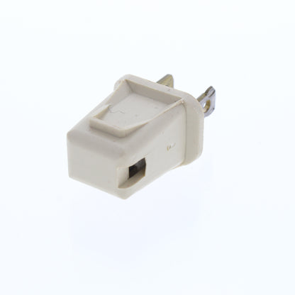 Leviton 123-I Ivory 10A Residential Straight Blade 1-15 Connector Polarized Plug