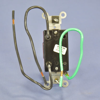 Leviton 1243-I-901 Ivory Industrial Pigtail Toggle Light Switch Grounded Bulk