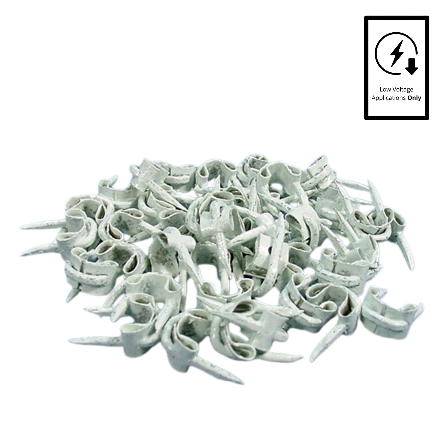Leviton 12533 White Staples 5/8" 18/2 Fastening Insulated for Low Voltage 40pk