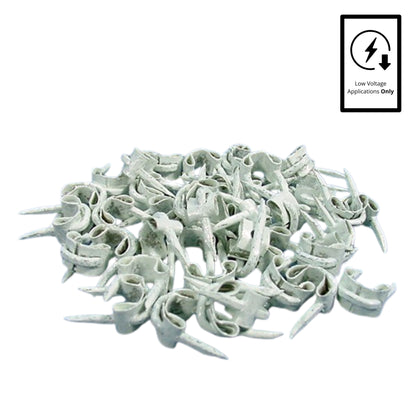 Leviton 12533 White Staples 5/8" 18/2 Fastening Insulated for Low Voltage 40pk