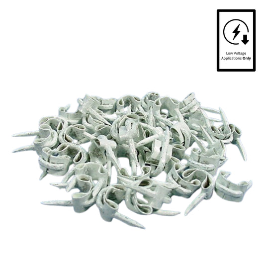 Leviton 12533 White Staples 5/8" 18/2 Fastening Insulated for Low Voltage 40pk