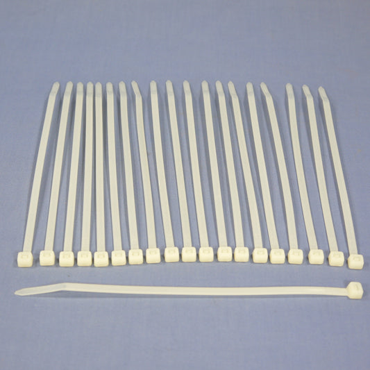 20 Leviton White Organizing Fastening Plastic 8" Cable Zip Wire Ties Nylon 12540