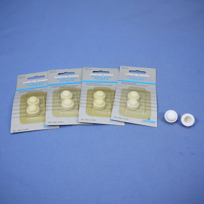 10 Leviton White Lock-Up Knobs for Securing Table Top Lamp Shade to Harp 12781