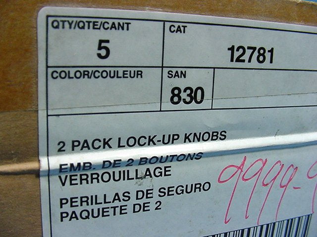 10 Leviton White Lock-Up Knobs for Securing Table Top Lamp Shade to Harp 12781