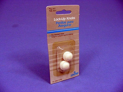 10 Leviton White Lock-Up Knobs for Securing Table Top Lamp Shade to Harp 12781