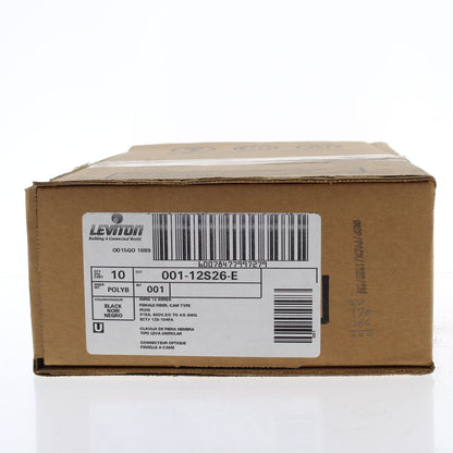 Leviton 12S26-E Black ECT 12 Series Female Cam-Type Connector Plugs 315A 10-Pack