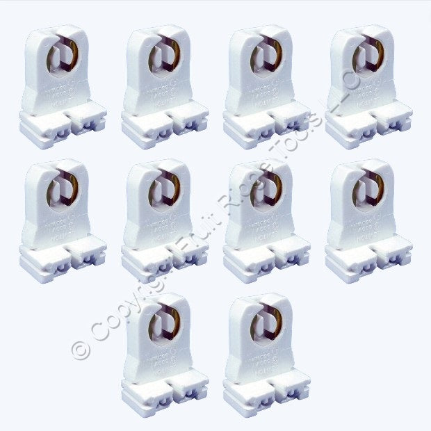 Leviton 13351 10 Fluorescent Lamp Holders T-8 T-12 Light Socket G13 10-Pack