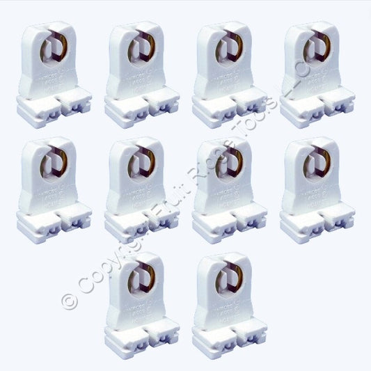 Leviton 13351 10 Fluorescent Lamp Holders T-8 T-12 Light Socket G13 10-Pack