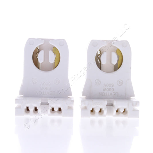 2-Pack Leviton Fluorescent Lamp Holder Light Socket G13 Base T8 T12 Medium 13351