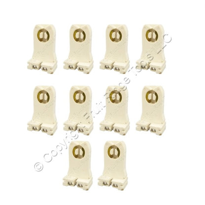 Leviton 13354 Fluorescent Lampholder Light Socket T8 T12 Medium Bi-Pin Tall 10pc