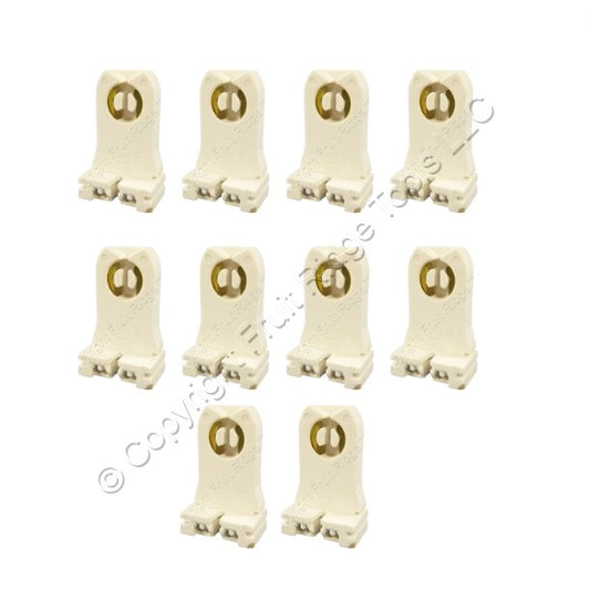 Leviton 13354 Fluorescent Lampholder Light Socket T8 T12 Medium Bi-Pin Tall 10pc