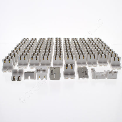100 Leviton Panel Mount Fluorescent Lampholder Light Sockets G13 T8 Bi-Pin 13451