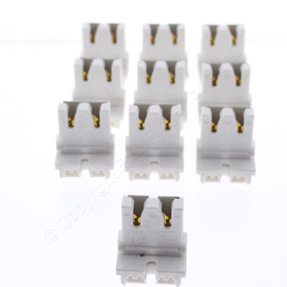 Leviton 13451-020 Panel Mount Fluorescent Light Sockets G13 T8 Bi-Pin 10-pack