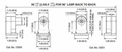 10 Leviton High Output T8 T12 Fluorescent Lamp Holder Plunger Sockets 13550-W