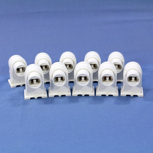 10 Leviton High Output T8 T12 Fluorescent Lamp Holder Plunger Sockets 13550-W
