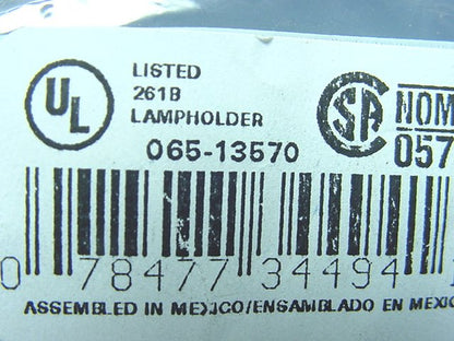 Leviton Fluorescent Lamp Holder Light Socket T8 T12 Oval Plunger Bi-Pin 13570