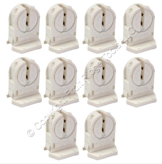 Leviton 13654-SNP Mini Bi-Pin HO T5 Fluorescent Light Socket Lampholders 10-Pack