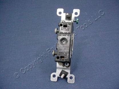 Leviton Brown Framed Toggle Wall Light Switch Single Pole 15A 120V Bulk 1451-2