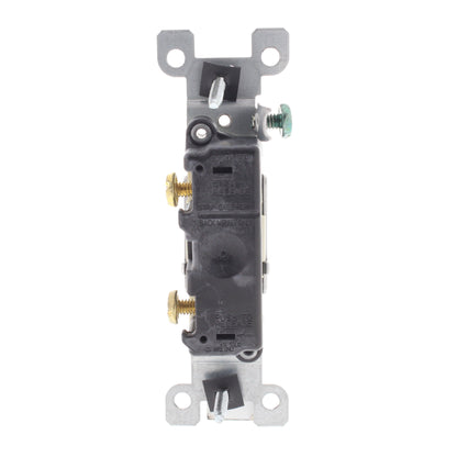 Leviton 1451-2A Almond Framed On/Off Toggle Light Switch Single Pole 15A 120V