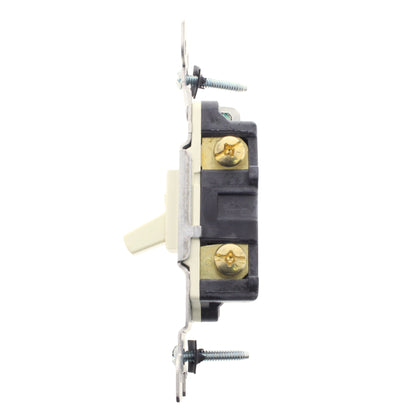 Leviton 1451-2AM Almond Residential Single Pole Toggle Light Switches 15A 10pcs