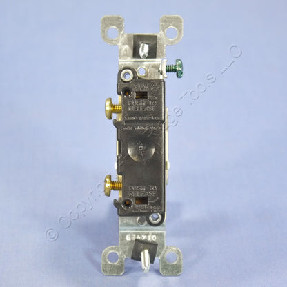 Leviton 1451-2I Ivory Framed Toggle Wall Light Switch Single Pole 15A 120V Bulk