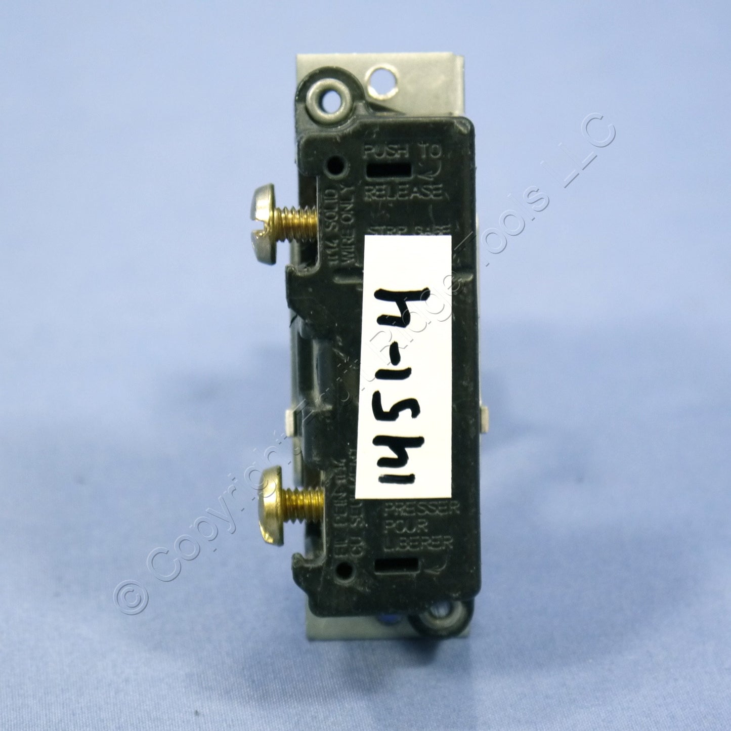 Leviton 1451-4 Brown Framed On/Off Toggle Wall Light Switch Single Pole 15A 120V