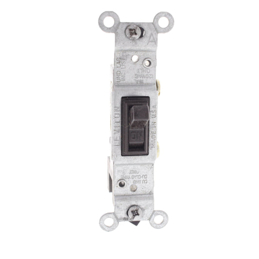 Leviton Brown RESIDENTIAL Framed Toggle Wall Light Switch Single Pole 15A 1451