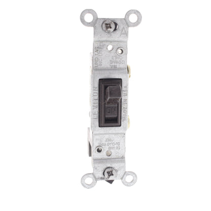 Leviton 1451 Brown Residential Single Pole Framed Toggle Light Switches 15A 2pcs